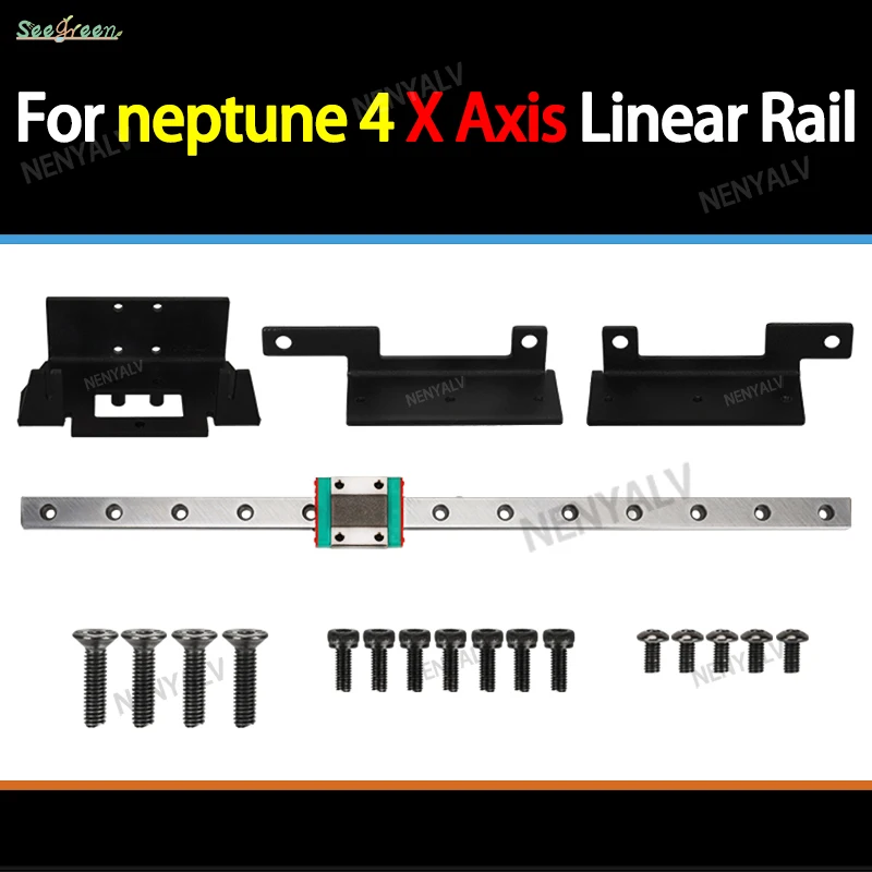 For Elegoo Neptune 4 X Axis Linear Rail Upgrade Conversion Kit MGN12 Linear Guide Rail For Neptune 4 3D Printer Parts