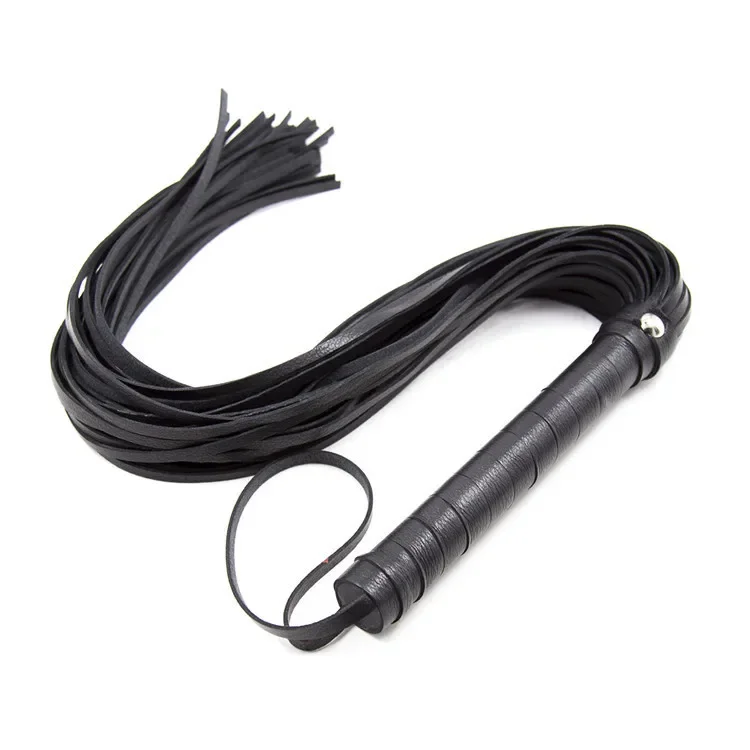 High Quality Faux Leather Pimp Whip Racing Riding Crop Party Flogger Queen Black Horse Riding Whip Bondage Whip new