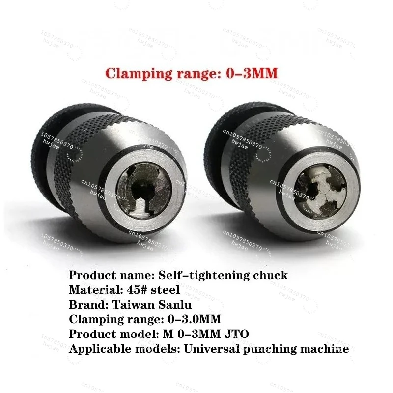 For 0-3.0MM Clamping Range, Taiwan M 0-3JT0 Micro Drill Chuck, High Precision EDM Puncher Fine Hole Discharge Accessory
