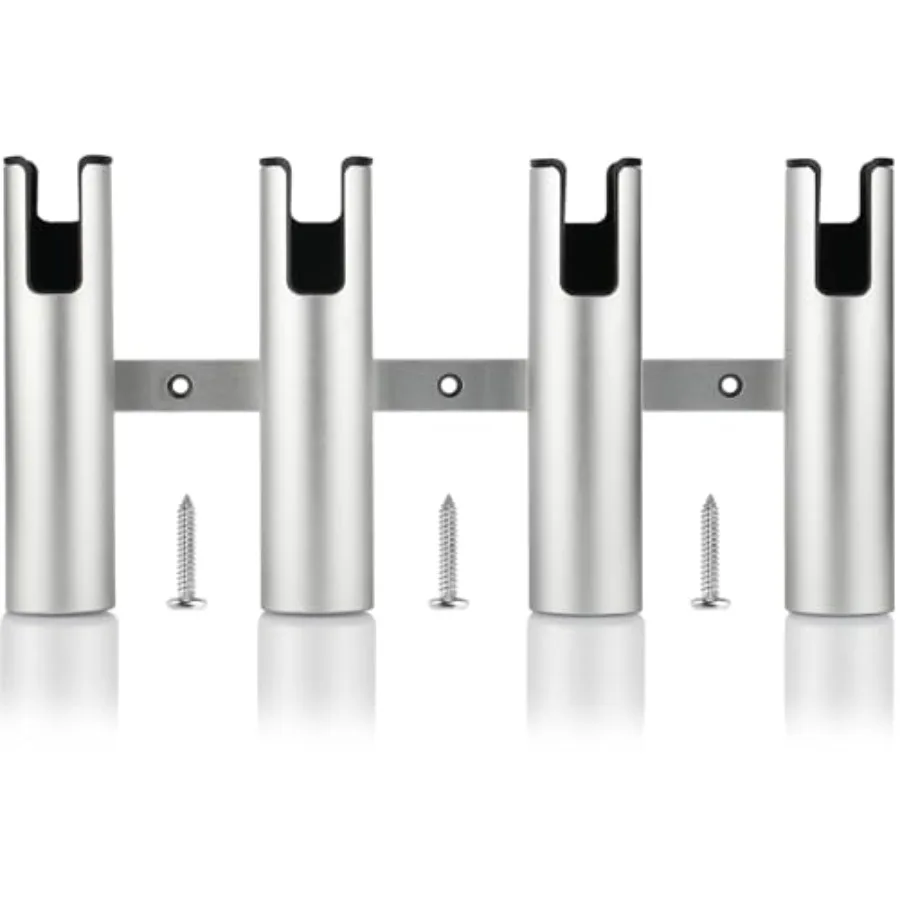 

Aluminum Fishing Boat Rod Holder, 3/4 Link Tube Aluminum Rod Rack, Suit Boats and Yacht, Silver