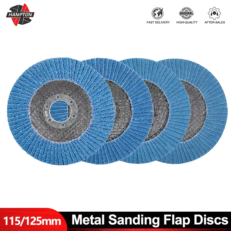 

HAMPTON 115/125mm Flap Sanding Disc For Angle Grinder 40-120 Grit Grinding Flap Discs Metal Wood Abrasive Tools Grinding Wheel