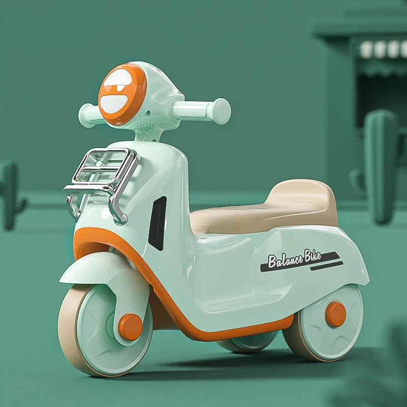 Babyloopfiets voor 1-3 jaar oud ‌ Driewieler zonder pedaal met gesloten banden, antislipontwerp van PP-materiaal, binnen en buiten