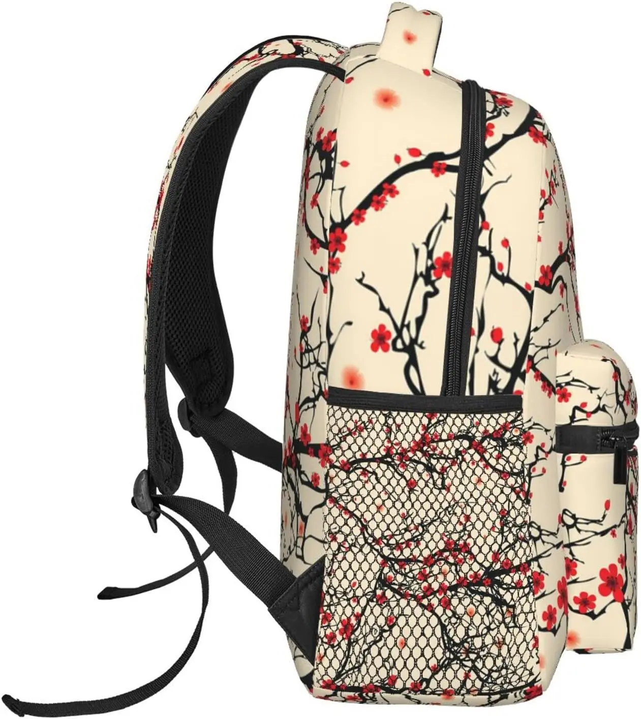 Japanese Cherry Blossom Pattern Stylish Casual Backpack Purse Laptop Backpacks Pockets Computer Daypack For Work Business Travel