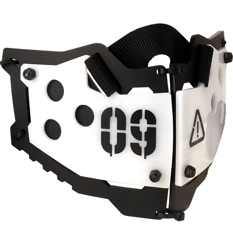 Jogo cyberpunk cosplay máscara orelhas de gato headwear acessórios feminino ficção científica mecânica mechs máscara mão armadura cosplay adereços dia das bruxas