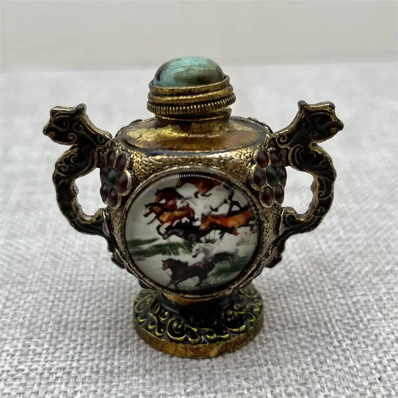 Retro Galloping horse Snuff Bottle mini bottle
