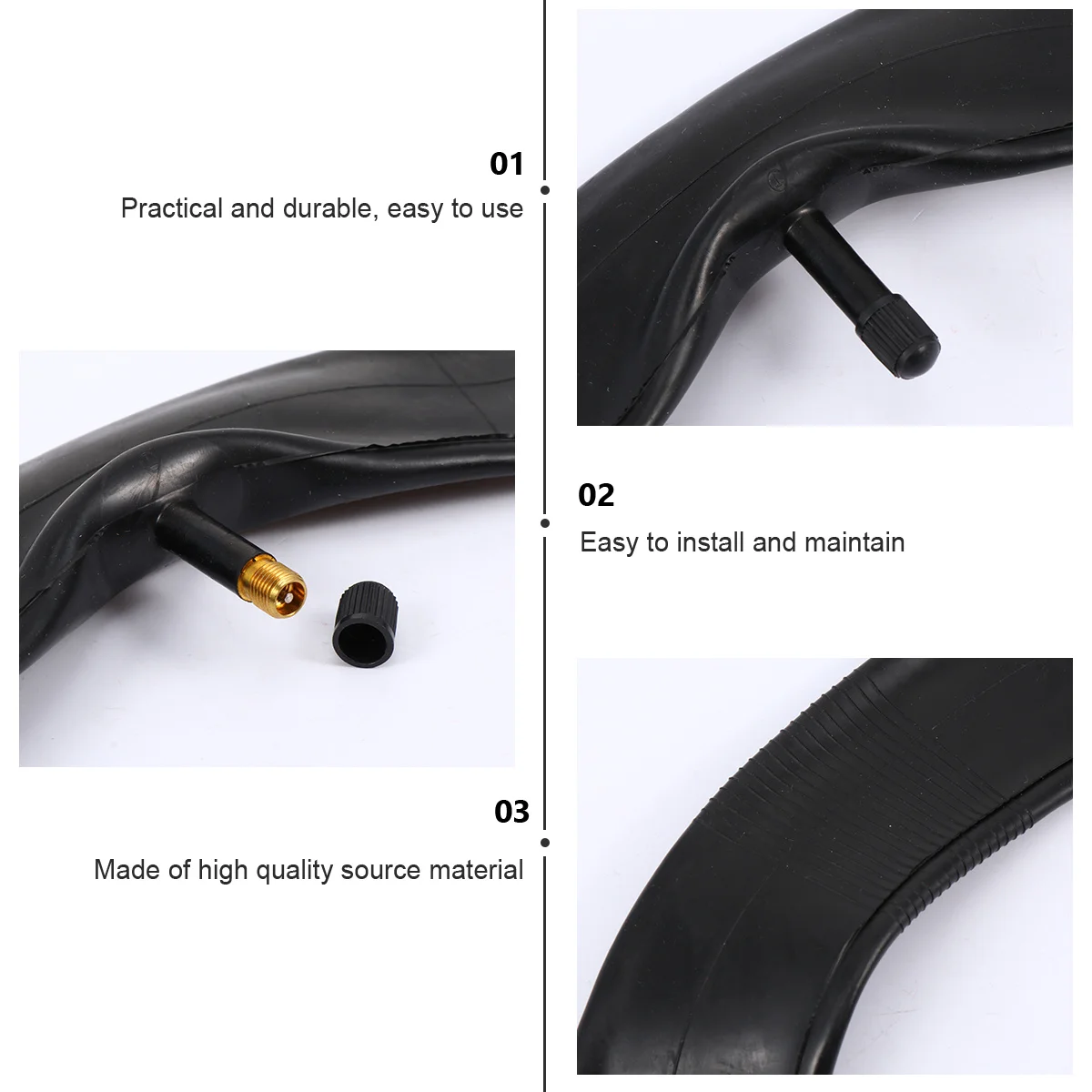 

4Pcs Bike Inner Tubes Valve Replacement Repair Kit Durable Wear Resistant Shock Absorbing Tires Bike Inner Tubes