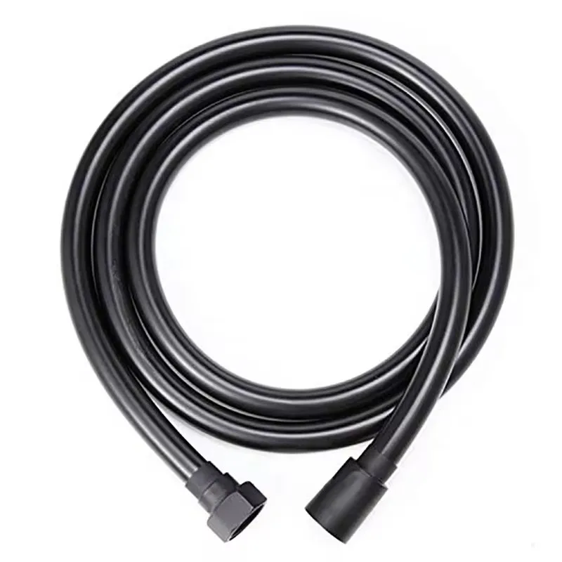 

1.5/2.0/3.0/4.0M PVC High Pressure Silver & Black Smooth Shower Hose For Bath Handheld Head Flexible 360° rotation