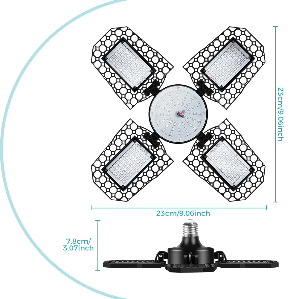 200W LED spettro completo coltiva la luce E27/E26 deformabile pianta verde riempimento lampada lampadina scatola di crescita idroponica semi