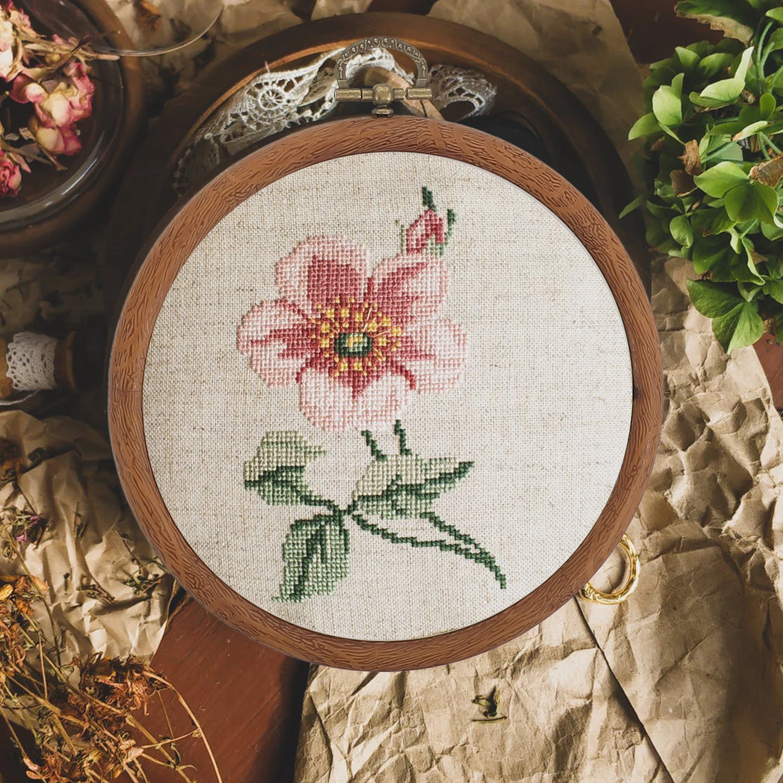 

4Pcs Embroidery Hoops Non-Slip Plastic Cross Stitch Frames DIY Needlework Sewing Rings Craft Tools Supplies Embroidery Hoops