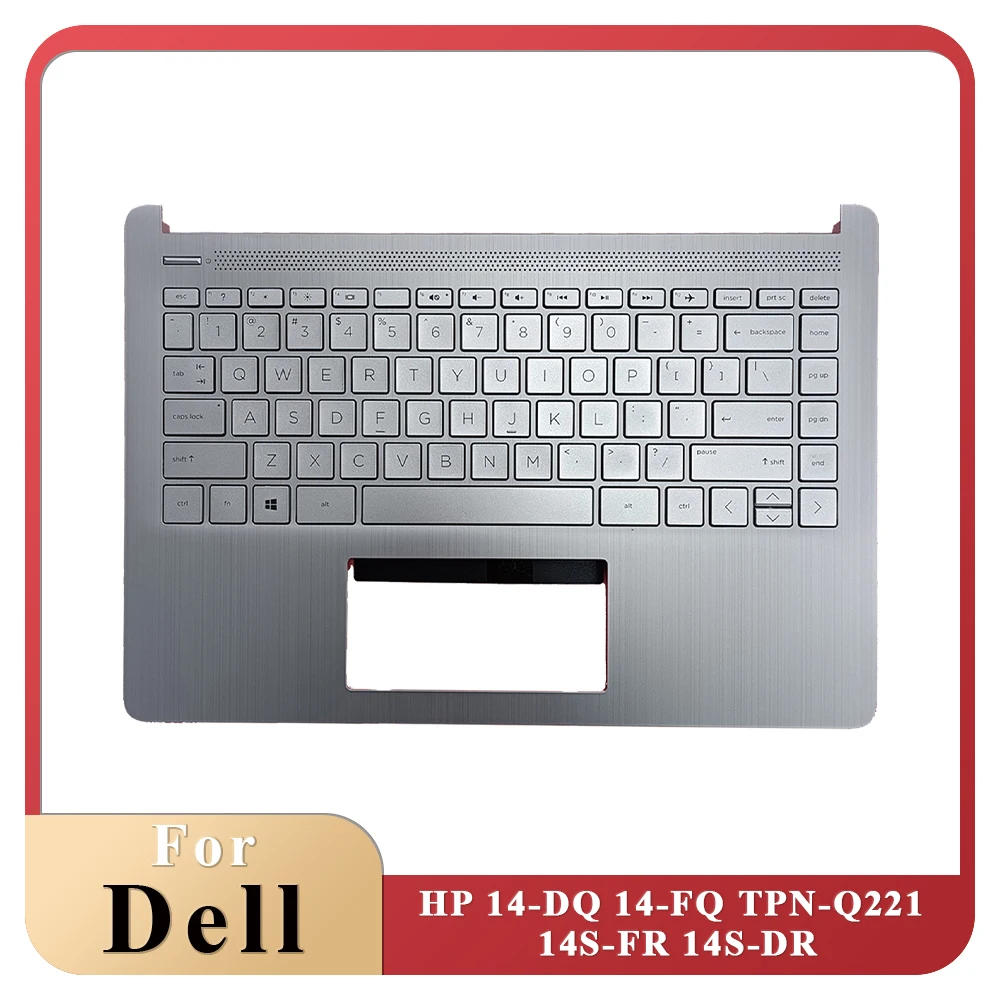 

Original New For HP 14-DQ 14-FQ TPN-Q221 14S-FR 14S-DR Palmrest Keyboard Upper Cover Non Backlit L88200-001