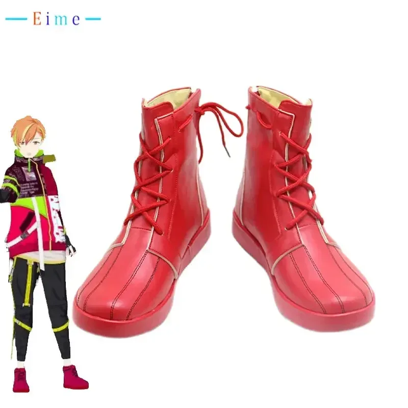 NewShinonome Akito Game Project Sekai Cosplay Props PU Leather Shoes Halloween Party Boots Custom Made5;c,6's.2;b'8, - view 3