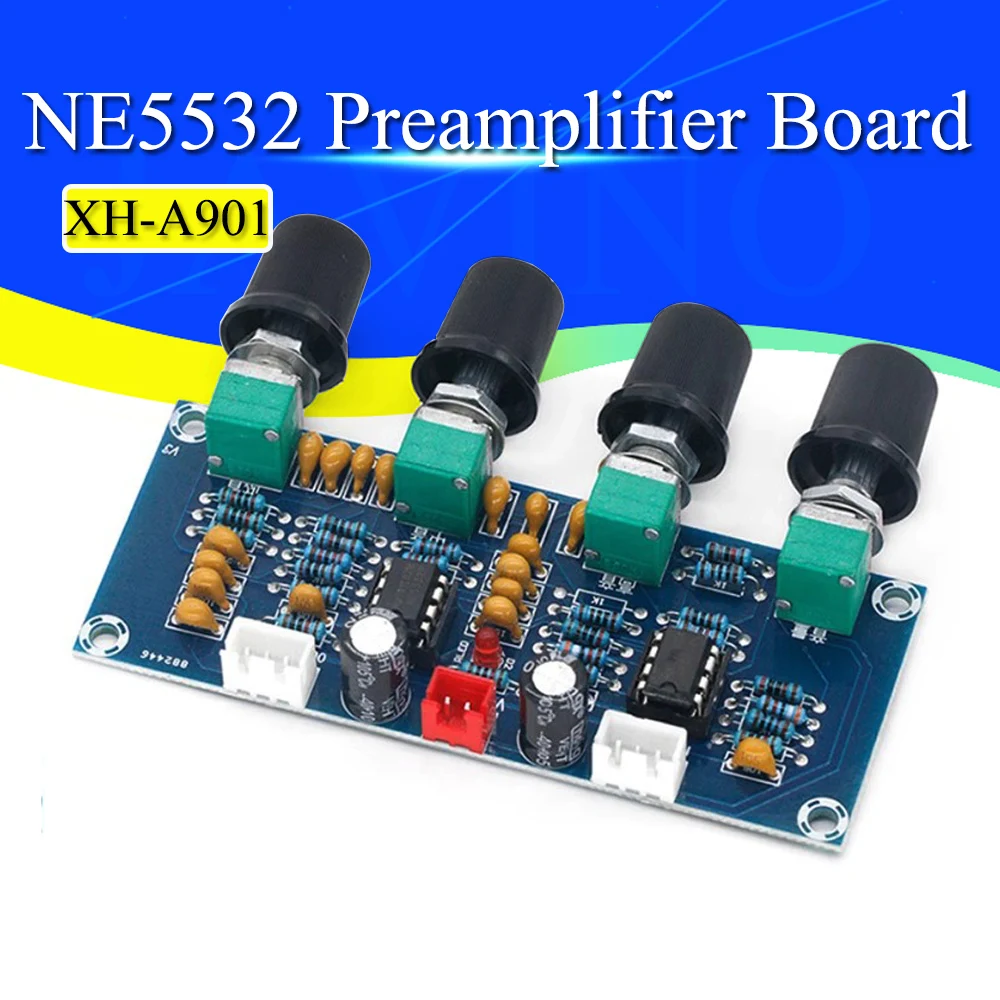 XH-A901 NE5532 Tone Board preamp Pre-amp With treble bass volume adjustment pre-amplifier Tone Controller For amplifier Board