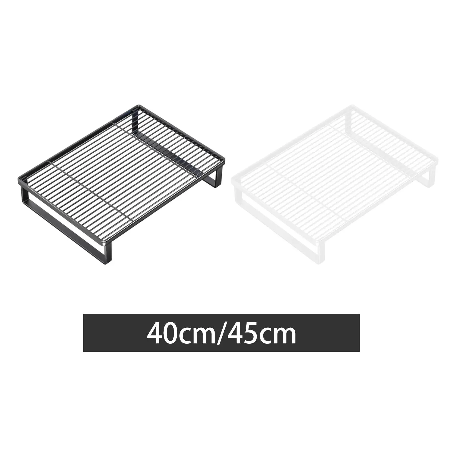 Countertop Microwave Stand Home Utility Shelf Washable Easy to Clean Microwave Oven Rack Cookware Holder Stand for Closet