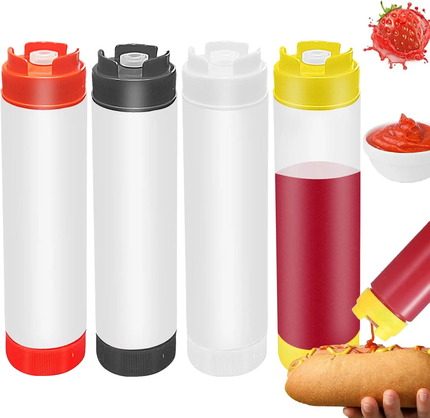 1 dressing Squeeze Bottle, small salad dressing container, salad dressing, ketchup, BBQ Sauce Squeeze bottle, oil bottle