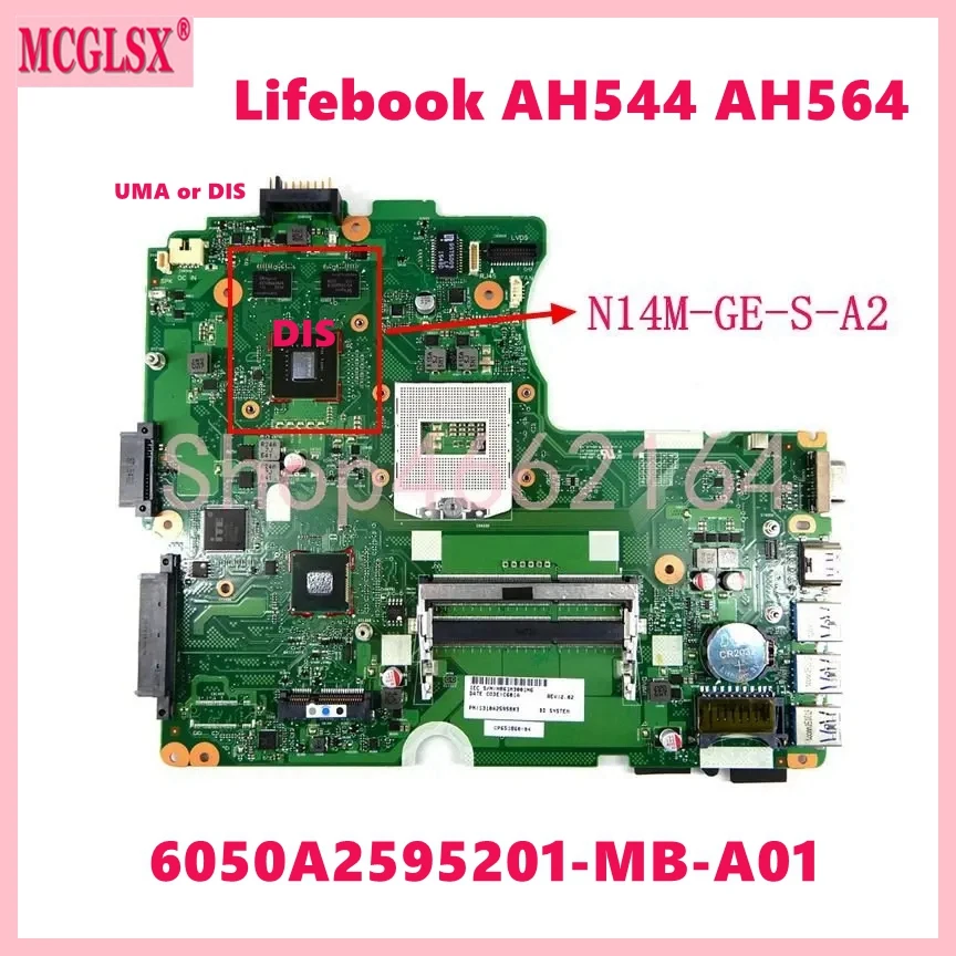 For Fujitsu Lifebook AH544 AH564 Laptop Motherboard N14M-GE-S-A2 GPU CP651860-04 6050A2595201-MB-A01 Mainboard Fully Tested OK