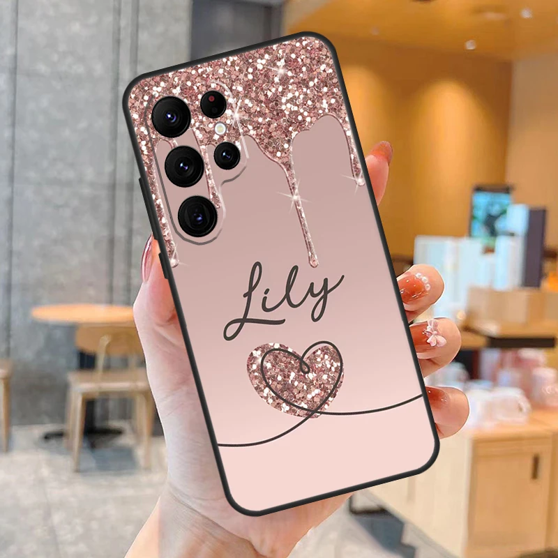 shinee hearts custom name initials Case For Samsung Galaxy S22 S23 Ultra Plus Note10 Note20 S8 S9 S10 S20 FE S21 FE Coque