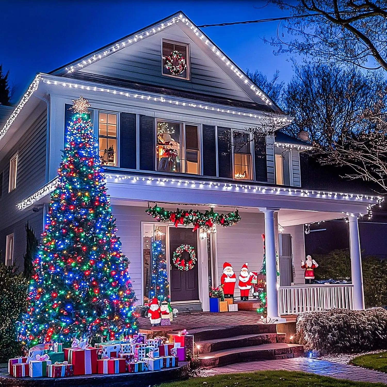 الشمسية الجنية سلسلة أضواء في الهواء الطلق LED سلسلة أضواء 8 طرق IP65 مقاوم للماء لعيد الميلاد حديقة شرفة فناء شجرة ساحة ديكور #6