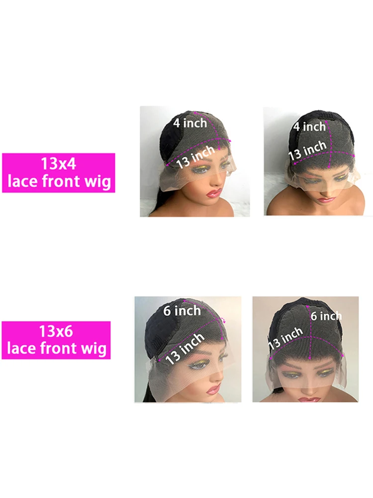 220 Density Bone Straight Human Hair Frontal Wig 13x6 Hd Transparent Lace Front Wigs For Women 13x4 Pre Plucked Brazilian Wigs image 6