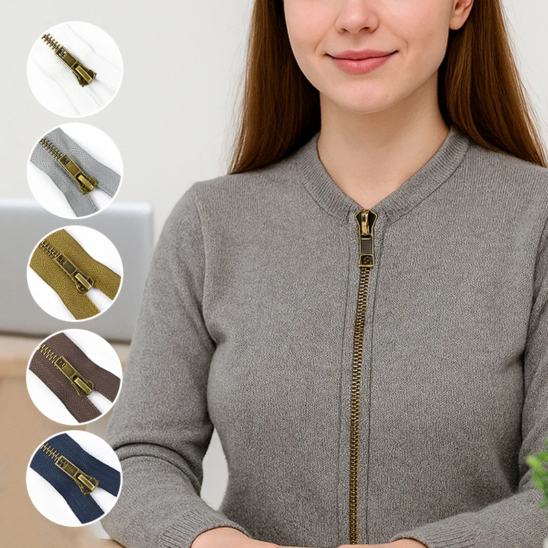 2/3/5P 3 # 5 # 20 سنتيمتر الخياطة المعادن سستة الملابس السراويل إغلاق البريدي معطف جيب الديكور البريدي إصلاح أطقم DIY بها بنفسك الملابس والاكسسوارات #1