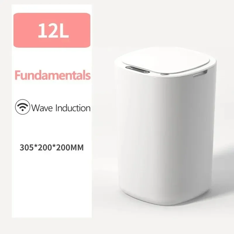 

Smart Sensing Trash Can Automatic Sensor Trash Can 12L Electric Trash Can Kitchen Bathroom Waterproof Wastebasket
