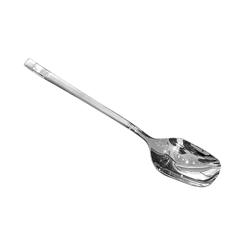 Cuillère à tête carrée en acier inoxydable, argent, or, dessert, fournitures de glace, longue cuillère de cuisine, manche à crème, verres, britware, V4R9, 1 pièce