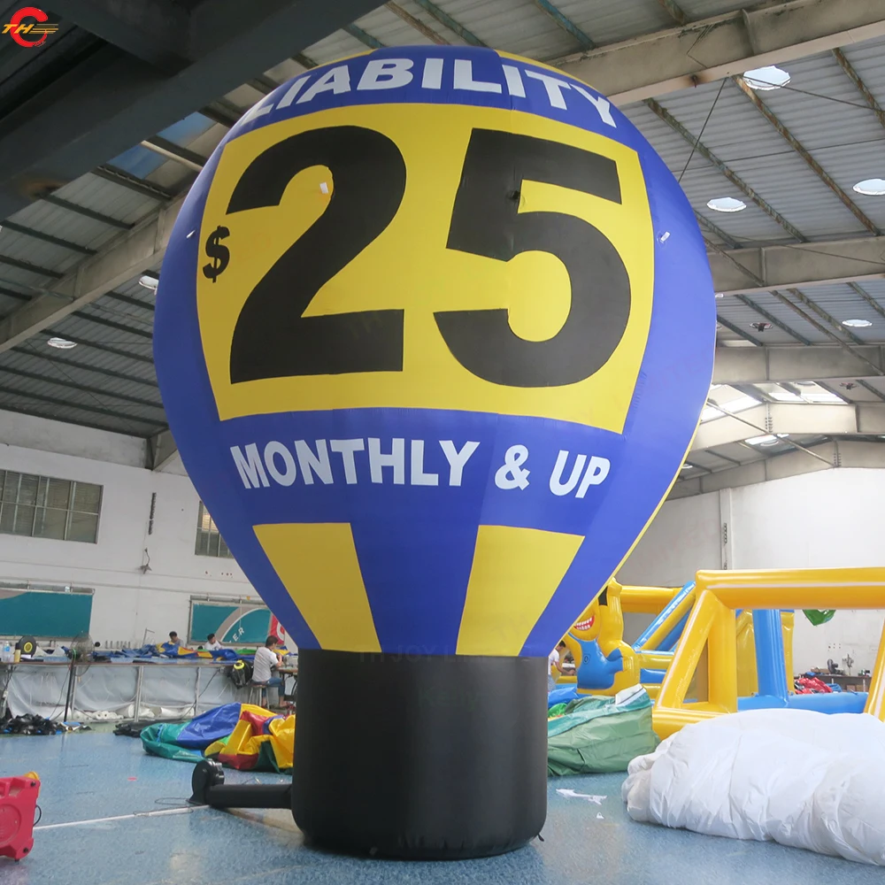 Free Door Shipping 4m/6m/8m Big Inflatable Ground Balloon for Ground Open Advertising