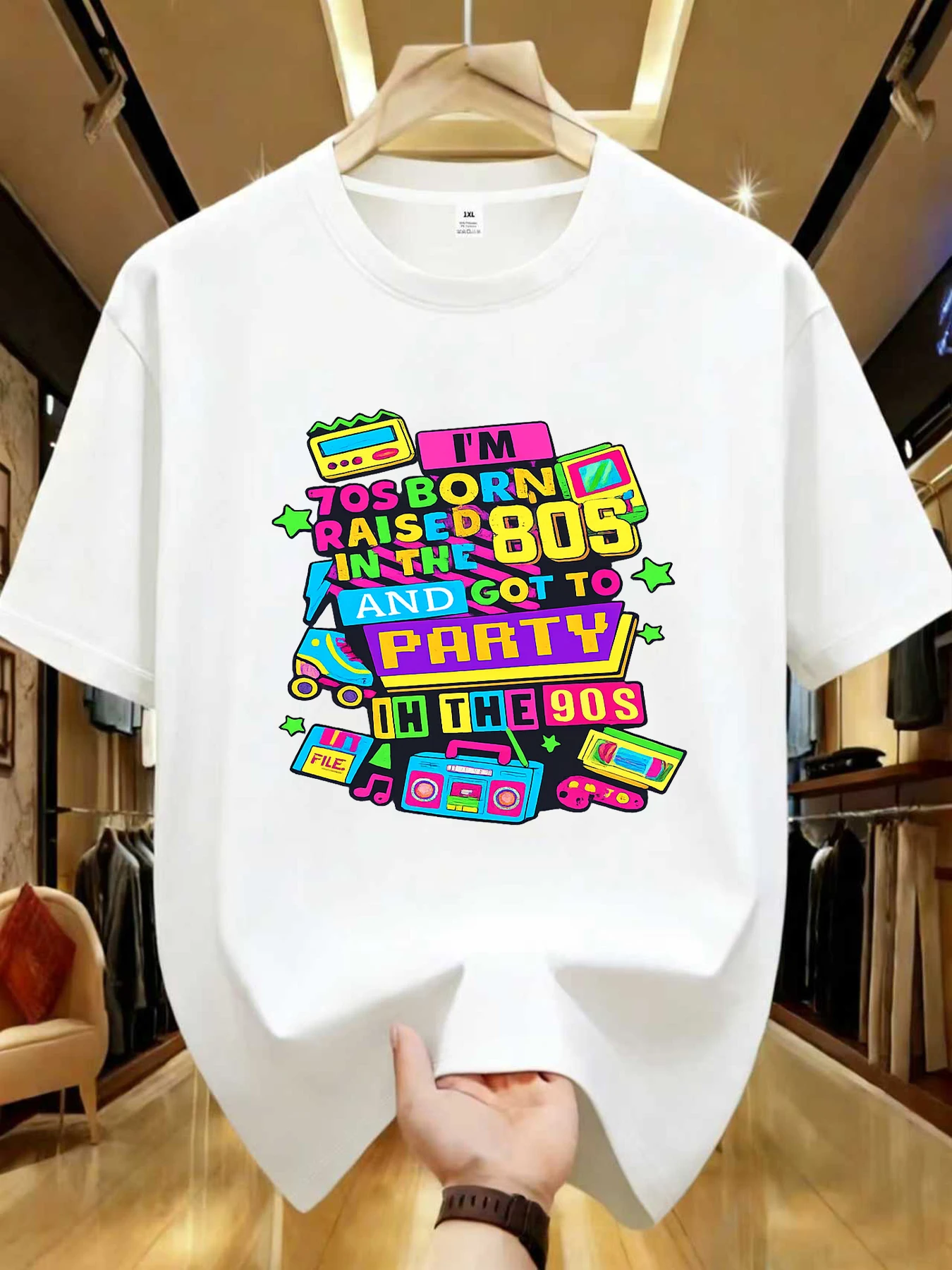 

【WZM1041158】Creative pattern printed plus size women's round neck summer casual short sleeved street fashion versatile T-shirt