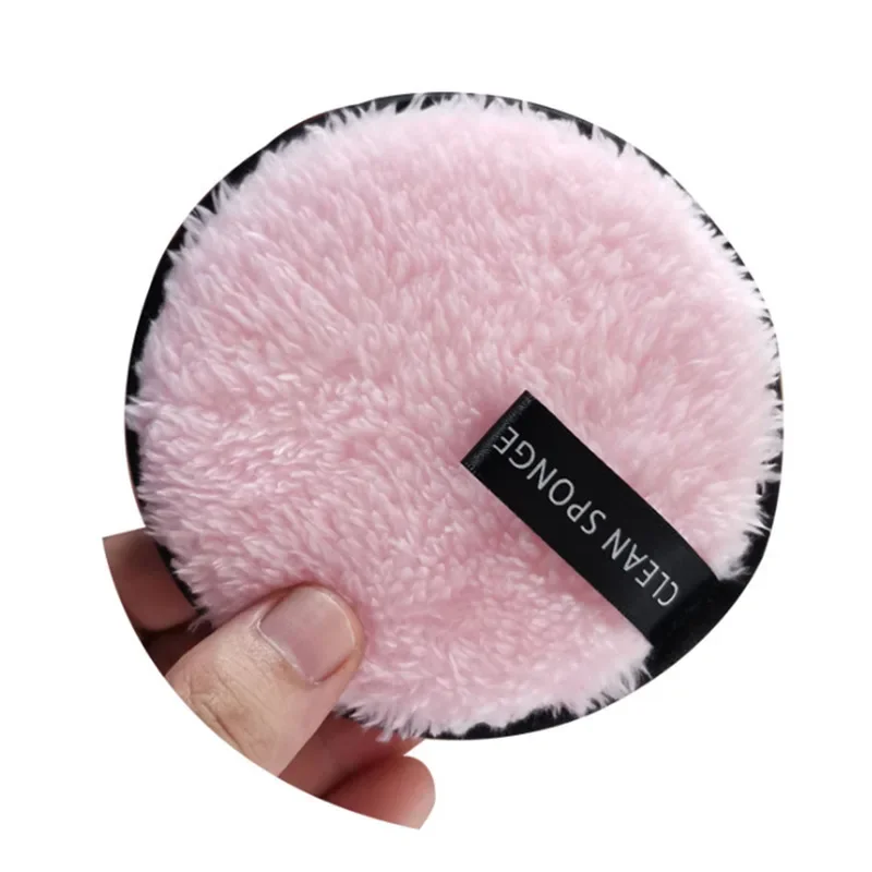 3 Pcs Fiber Makeup Remover Pad Reusable Face Clean Sponge Cloth Towel Cosmetic Puff