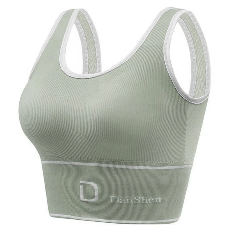 Áo Bra Tập Gym Gợi Cảm Dạo Phố Đệm Hình Chữ Lưng Liền Mạch Tập Yoga Crop Top Nữ