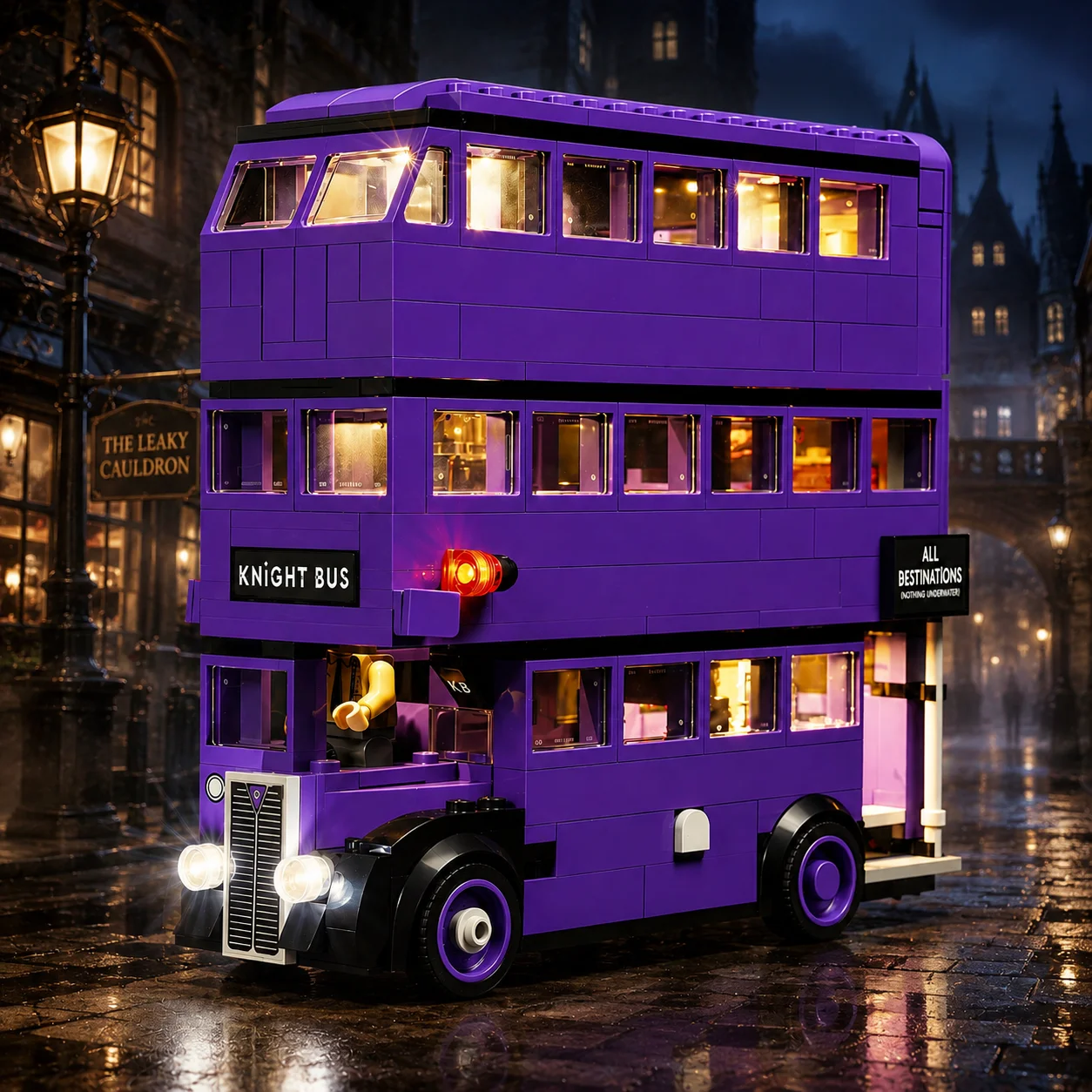 HPROSPER 5V LED-Licht (kein Modell) für LEGO Knight Bus Adventure 76446, dekorative Lichter mit Batteriekasten