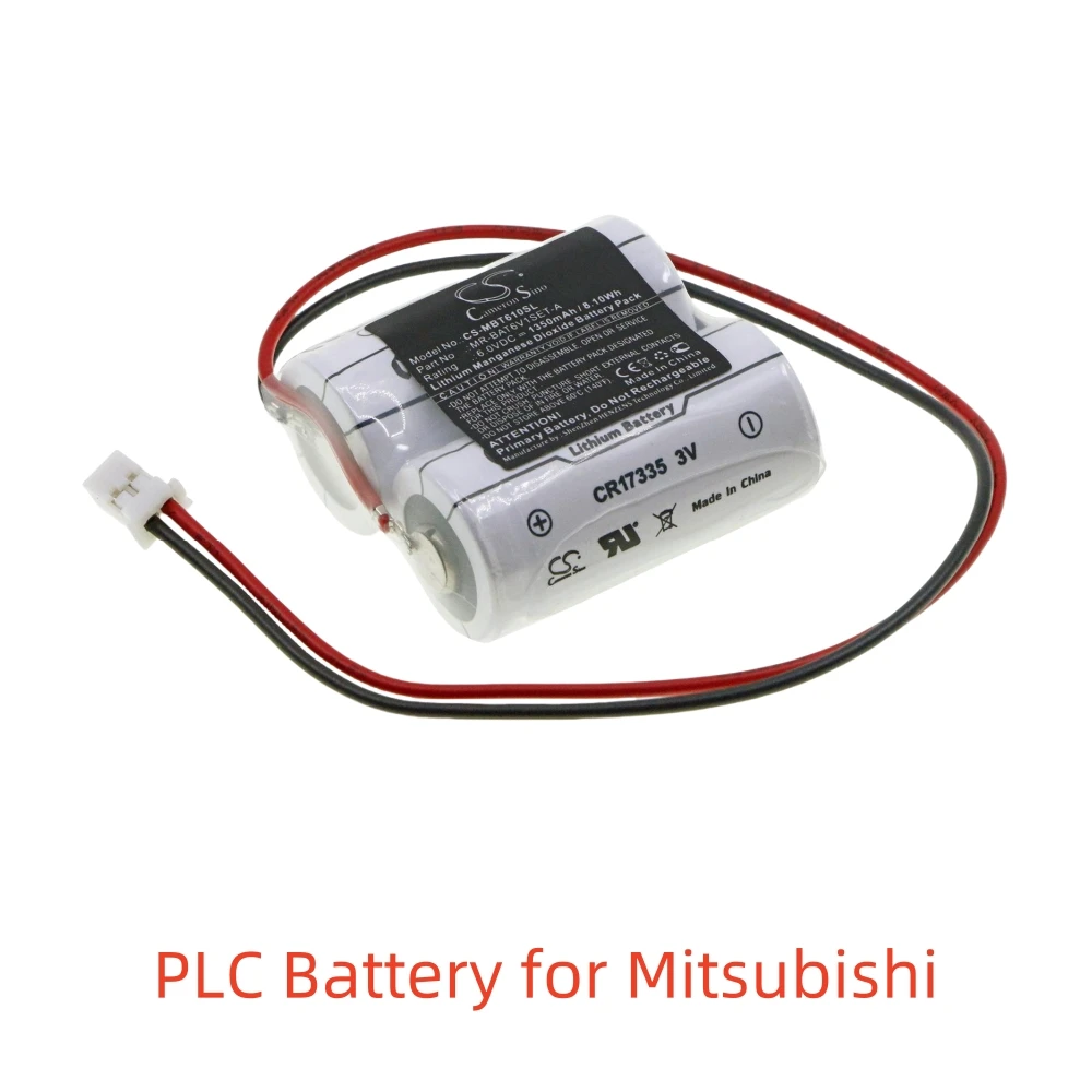 Li-MnO2 PLC Battery for Mitsubishi,6.0V,1350mAh,MR-BAT6V1SET-A MR-J4 WK17