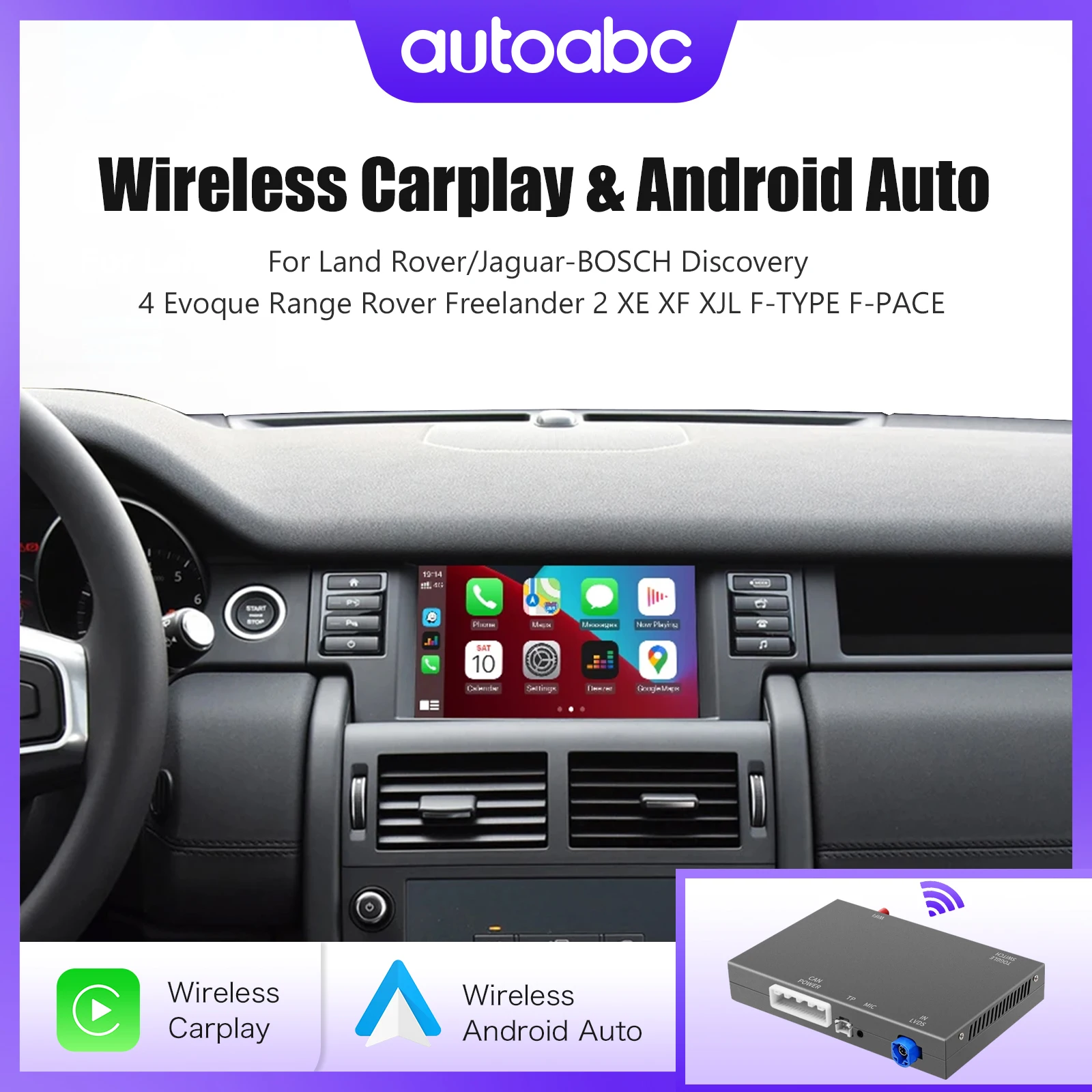 Drahtlose Carplay Android Auto Passt Für Land Rover Jaguar Bosch Discovery 4 Evoque Freelander 2 XE XF XJL Mirroring Decorder