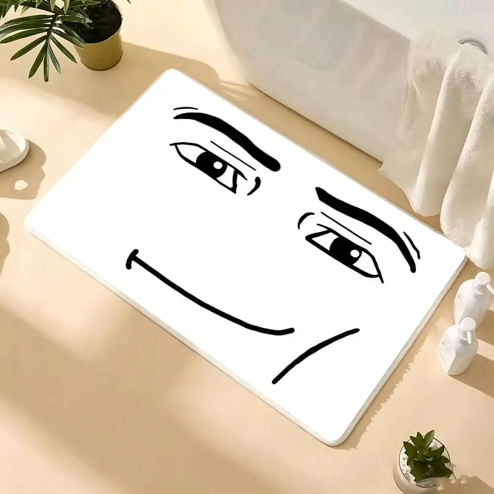 Creative Funny Man Face Floor Mat Rugs Soft Bedroom Floor Anti-skid Household Carpets