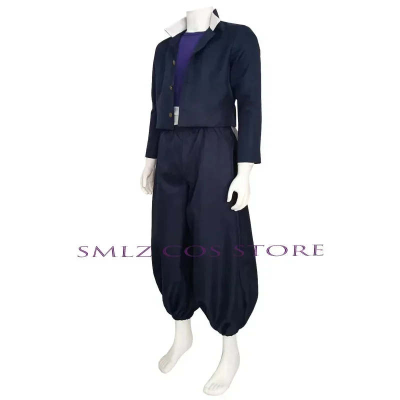 Todo Aoi Cosplay Anime Jujutsu Kaisen disfraz para hombre, peluca, abrigo negro, pantalones superiores, uniforme, traje de fiesta de Halloween, traje de juego de rol