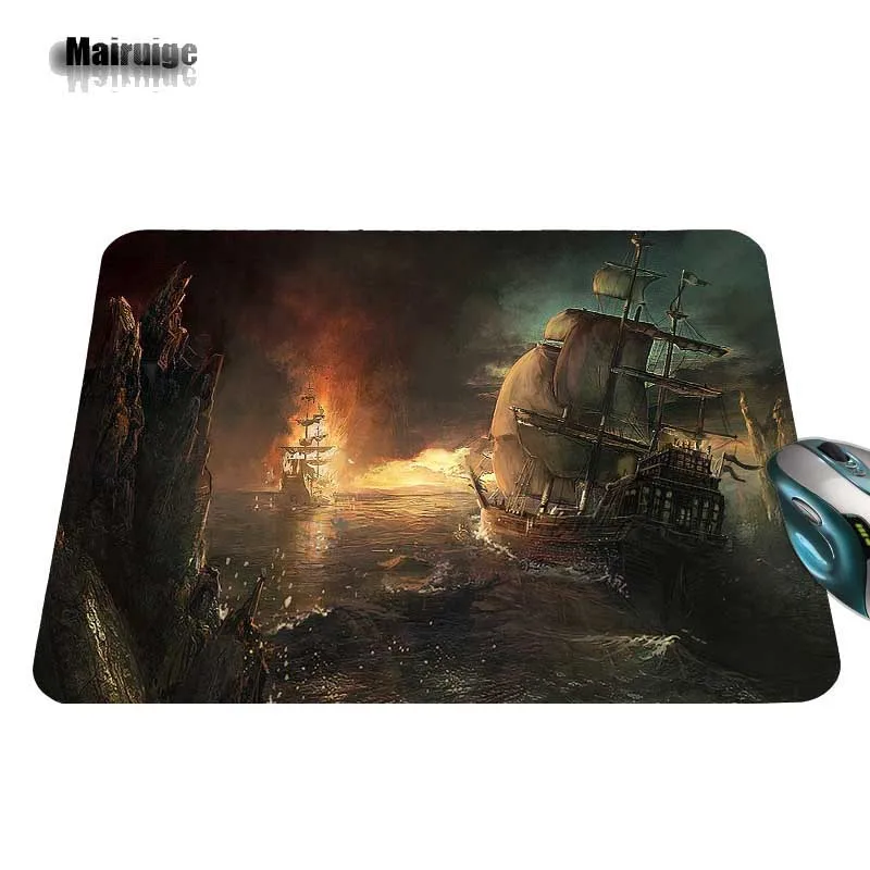 Mouse Mat Computer Anti-slip Captain Jack Ship Sparrow Anti-Slip Mouse Pad Customized Supported 220mmx180mmx2mm Mouse Pads