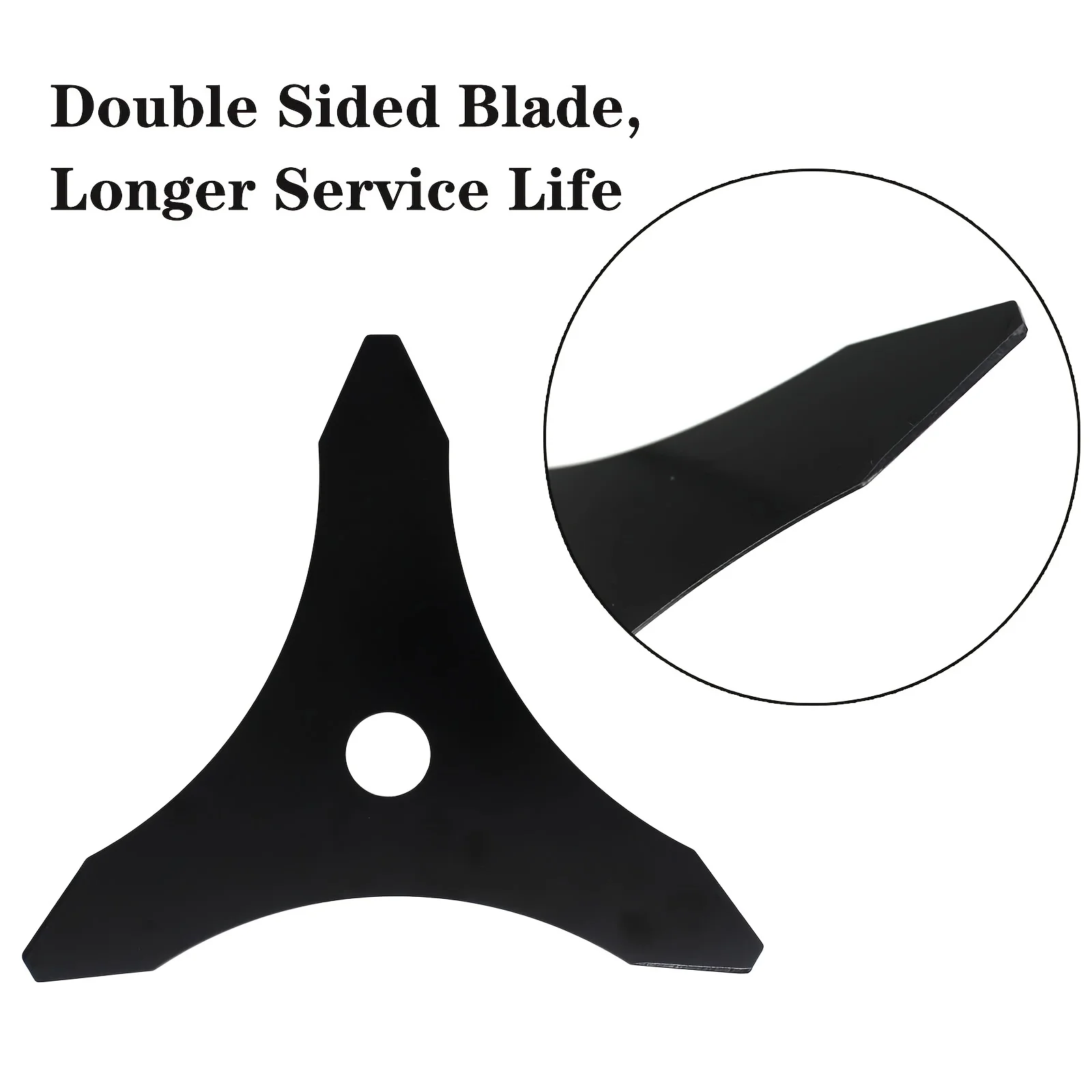 LUSQI 2 Stück Freischneiderklinge 10 Zoll x 3 Zähne Carbon Weed Wacker Ersatzklingen-Trimmer für 1 Zoll Innenbohrung Weed Eater Blades – Detail 3