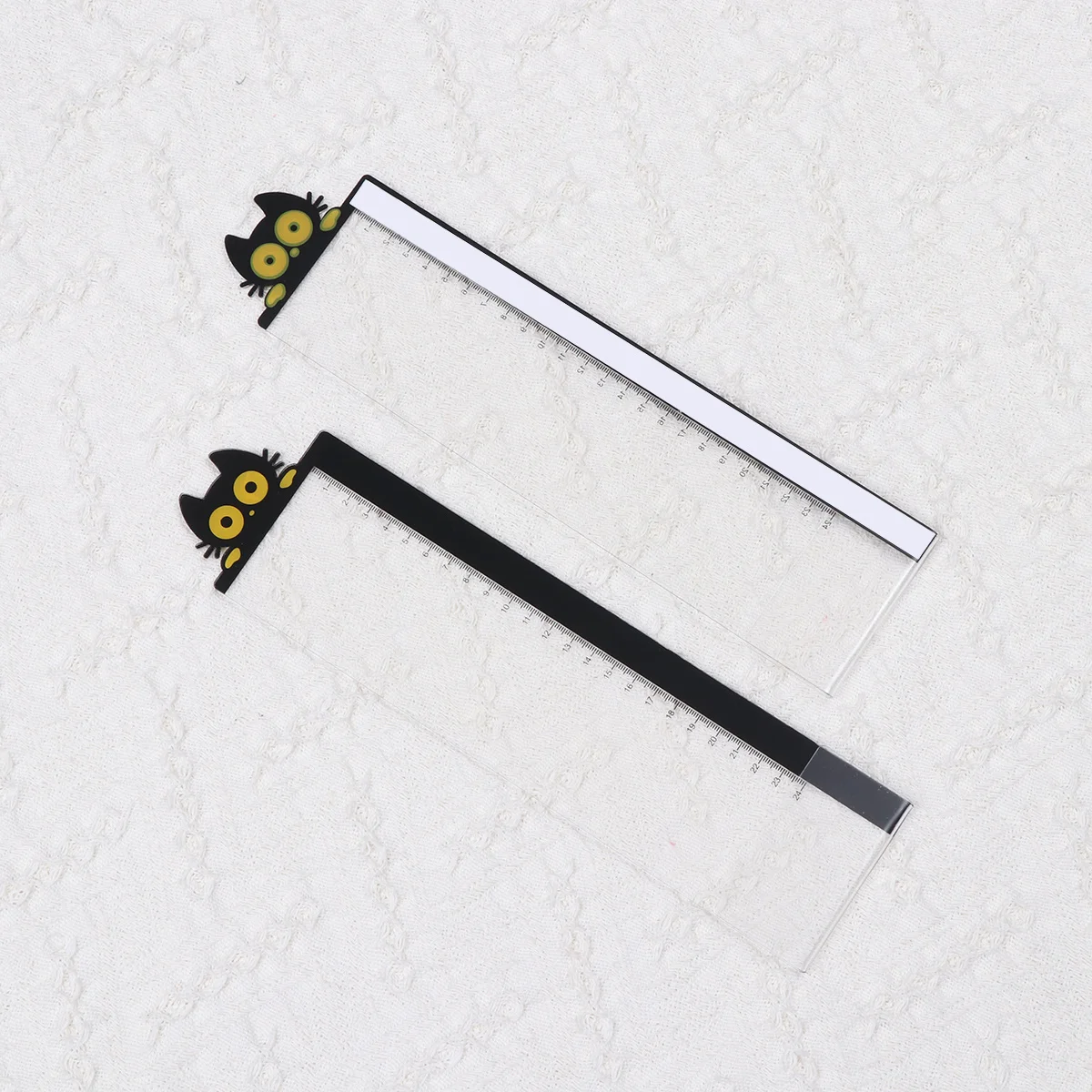 2Pcs Computer Monitor Side Panel with Ruler Function Sticky Message Board for Photos Notes Display Clear Acrylic Screen