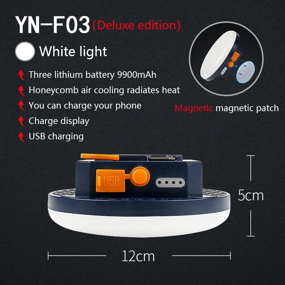 

ZK30 9900mAh LED Tent Light Rechargeable Lantern Portable Emergency Night Market Light Outdoor Camping Bulb Lamp Flashlight Home