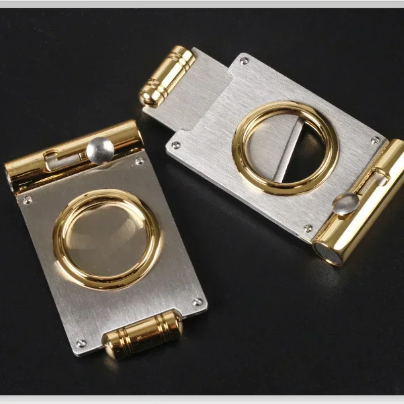 Guillotine Cigar Cutter Stainless Steel Multi-functional Travel Portable cigar scissors With one Edge Cigar Punch Puncher