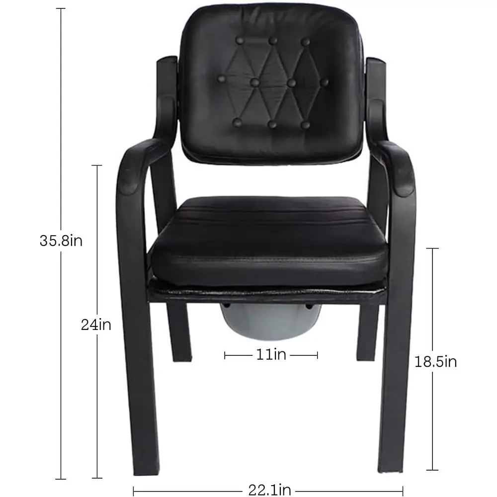 كرسي صوان عالي التحمل من القطيفة لكبار السن، مقعد مرحاض آمن للحمام مع إطار دعم