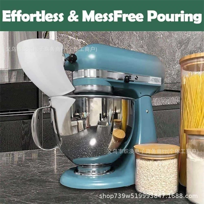Newest Flour Funnel For Kitchen Aid Mixer Stand Mixer Attachment For Kitchen Aid Artisanal Ksm150 5-Quart Tilt-Head Stand Mixer