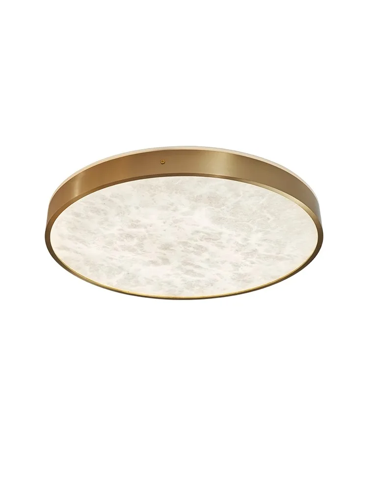 Plafoniere in marmo spagnolo sottile dal Design moderno di lusso Led decorazione della casa apparecchio di illuminazione in rame spazzolato per