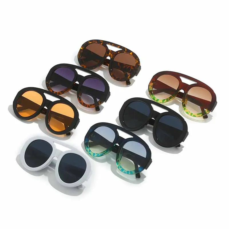 Fashion Brand Pilot Women\'s Sunglasses Classic Retro Vintage Big Large Oversized Frame Luxury Designer Shades Sun Glasses UV400