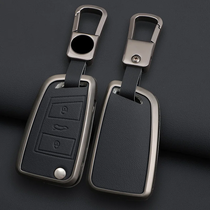 

Car Key Case Cover For VW Volkswagen Golf 7 MK7 Tiguan MK2 For Seat Ateca Leon FR 2 Ibiza Skoda Octavia Kodiaq Auto Accessorie