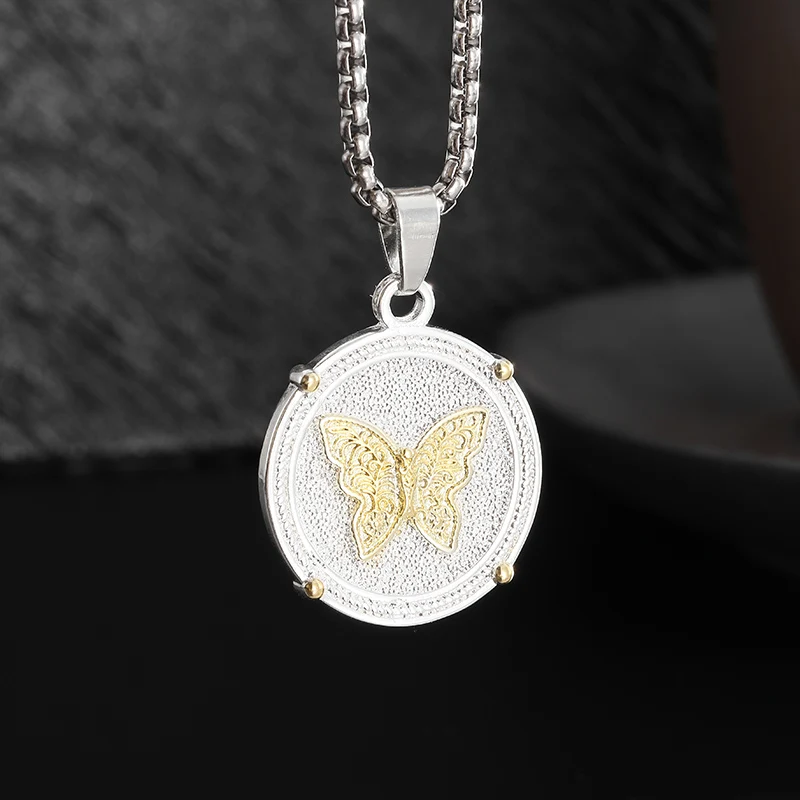 Exquisite Butterfly Insect Pendant Necklace Women Fashion Trend Casual Party Jewelry Girls Gifts