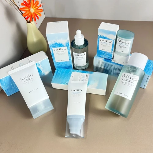 SKIN1004 Cuidado de la piel Angel Centella Asahi Crema azul Tónico Esencia Protector solar Set de barras