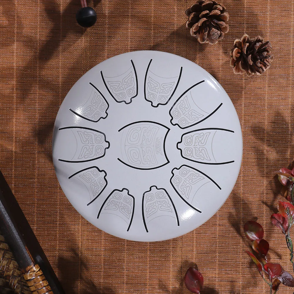 6 inch 11 Tune Steel Tongue Drum Kit with Mallets Drumstick Finger Cots Carrying