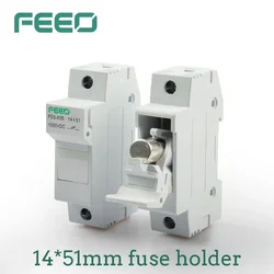 Feeo-ソーラーDCヒューズホルダー,1p,32a,40a,50a,63a,14x51mm, 1000v