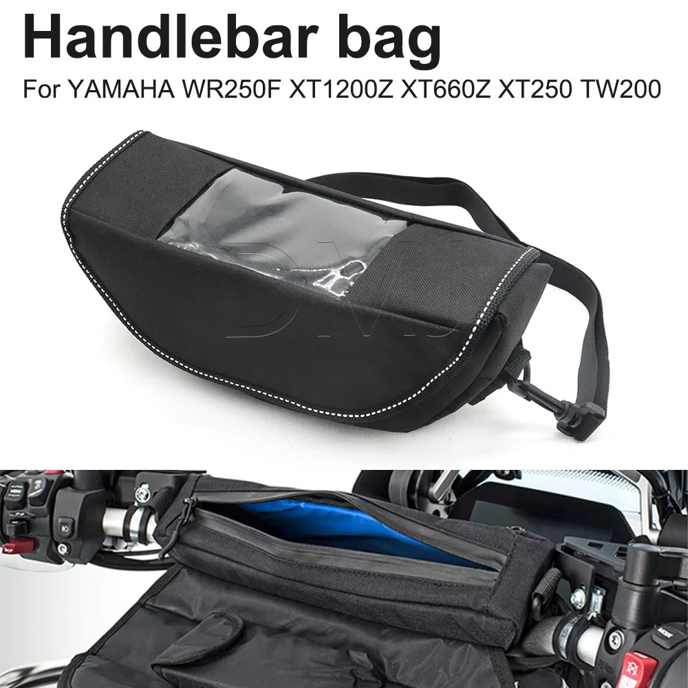 For YAMAHA XT1200Z XT660Z XT 1200Z 660Z WR250F XT250 TW200 Motorcycle Handlebar Travel Bag Waterproof Handlebar Storage Bag