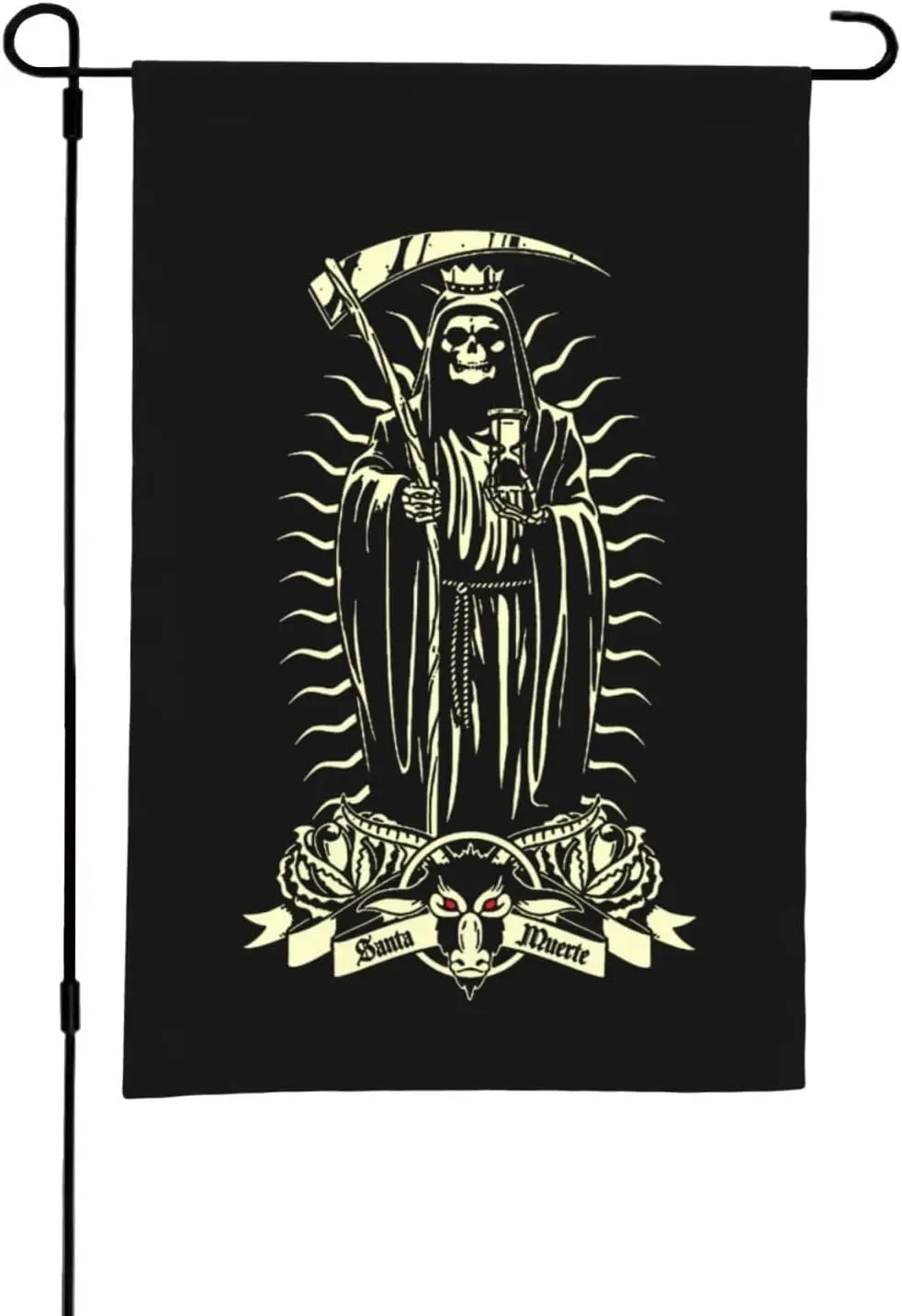 Santa Muerte Flag Indoors Outdoors Garden Flag Uv Fade Resistant Breeze Flag 12 X 18 Inch KKL AAL HHM WZZ yyi